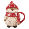 Mok 500 ml Rood Keramiek Kerst