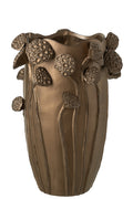 J-Line vaas Lotus Pod - kermily - koperkleur - groot