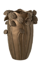J-Line vaas Lotus Pod - kermily - koperkleur - groot