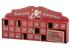 J-Line Adventskalender - hout - rood/wit