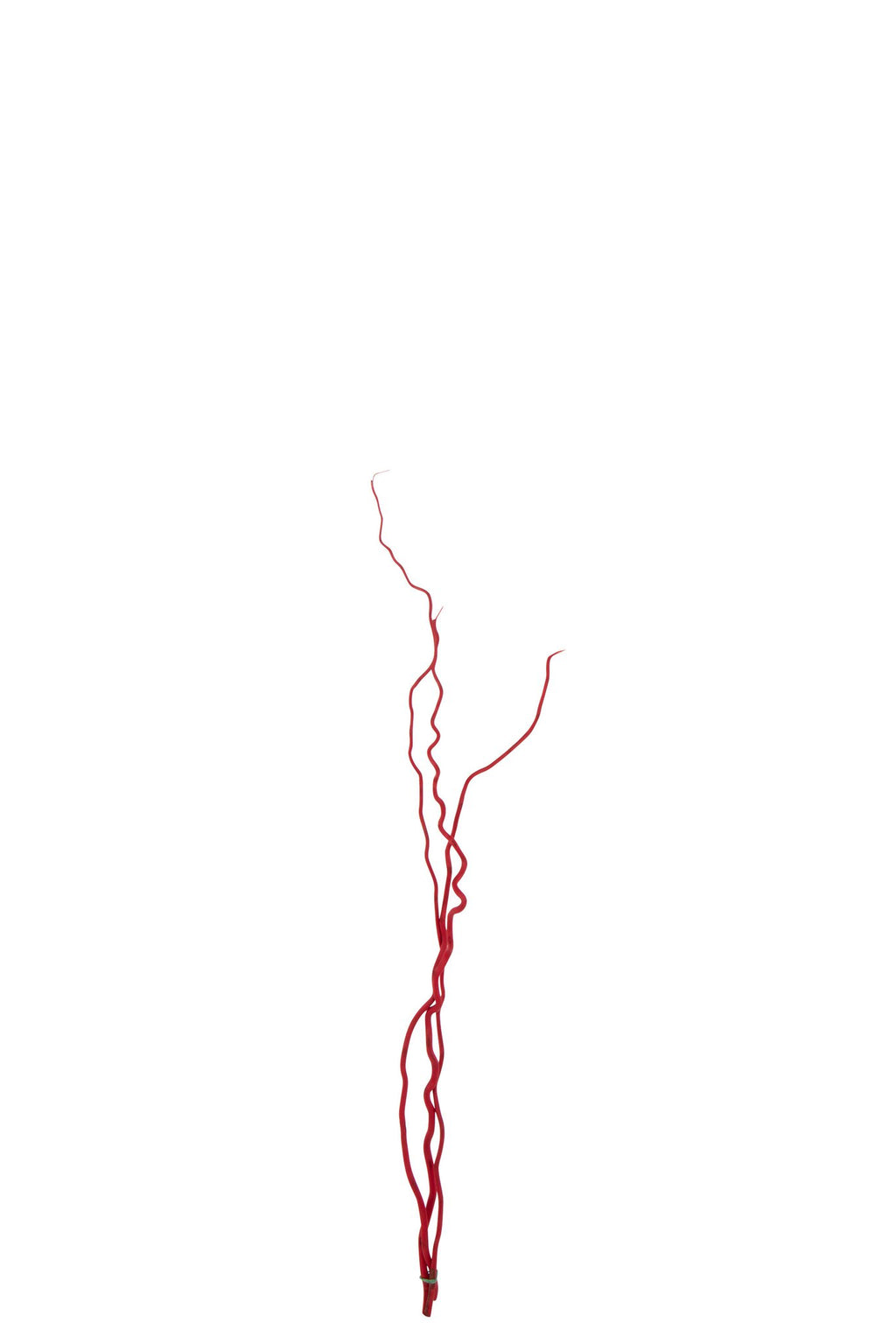 J-Line decoratie tak - riet - rood - medium - set van 3
