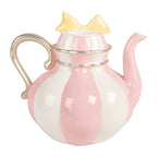 Kandelaar Theepot 13x10x11 cm Roze Kunststof