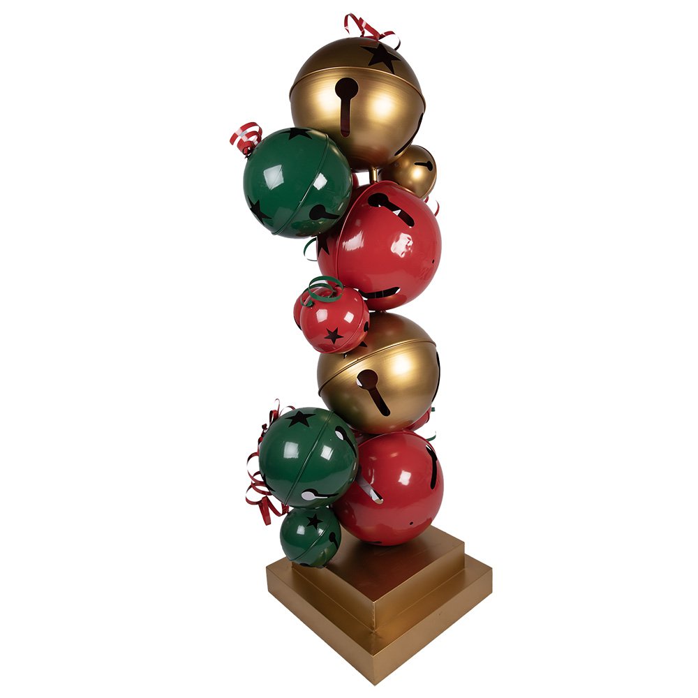 Kerstdecoratie Beeld 73x56x185 cm Rood Groen Metaal