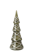 J-Line Boom met ruitmotief - glas - donkergroen/goud - small