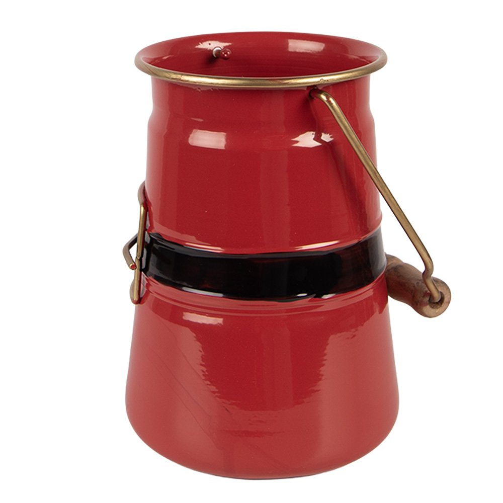 Decoratie Emmer 12x10x16 cm Rood Metaal