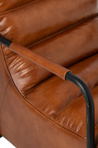 J-Line Fauteuil - leer - camel