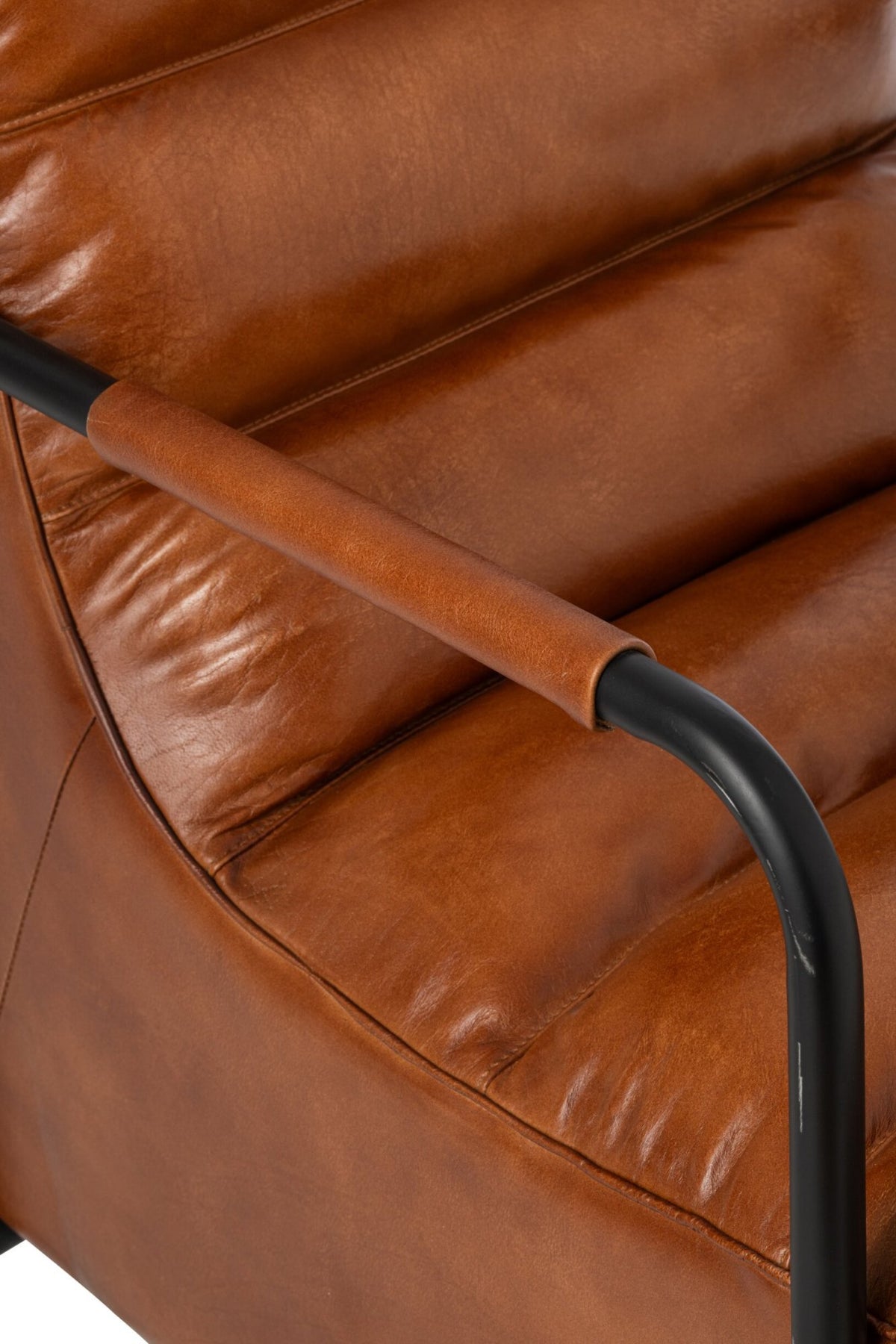 J-Line Fauteuil - leer - camel