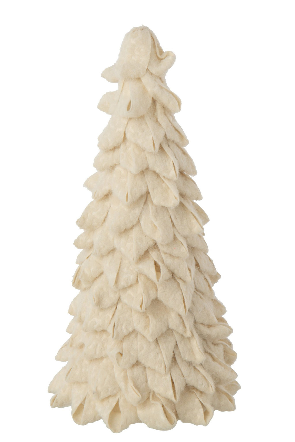 J-Line decoratieboom - vilt - ecru
