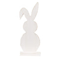 Decoratie Beeld Konijn 26 cm Wit Hout
