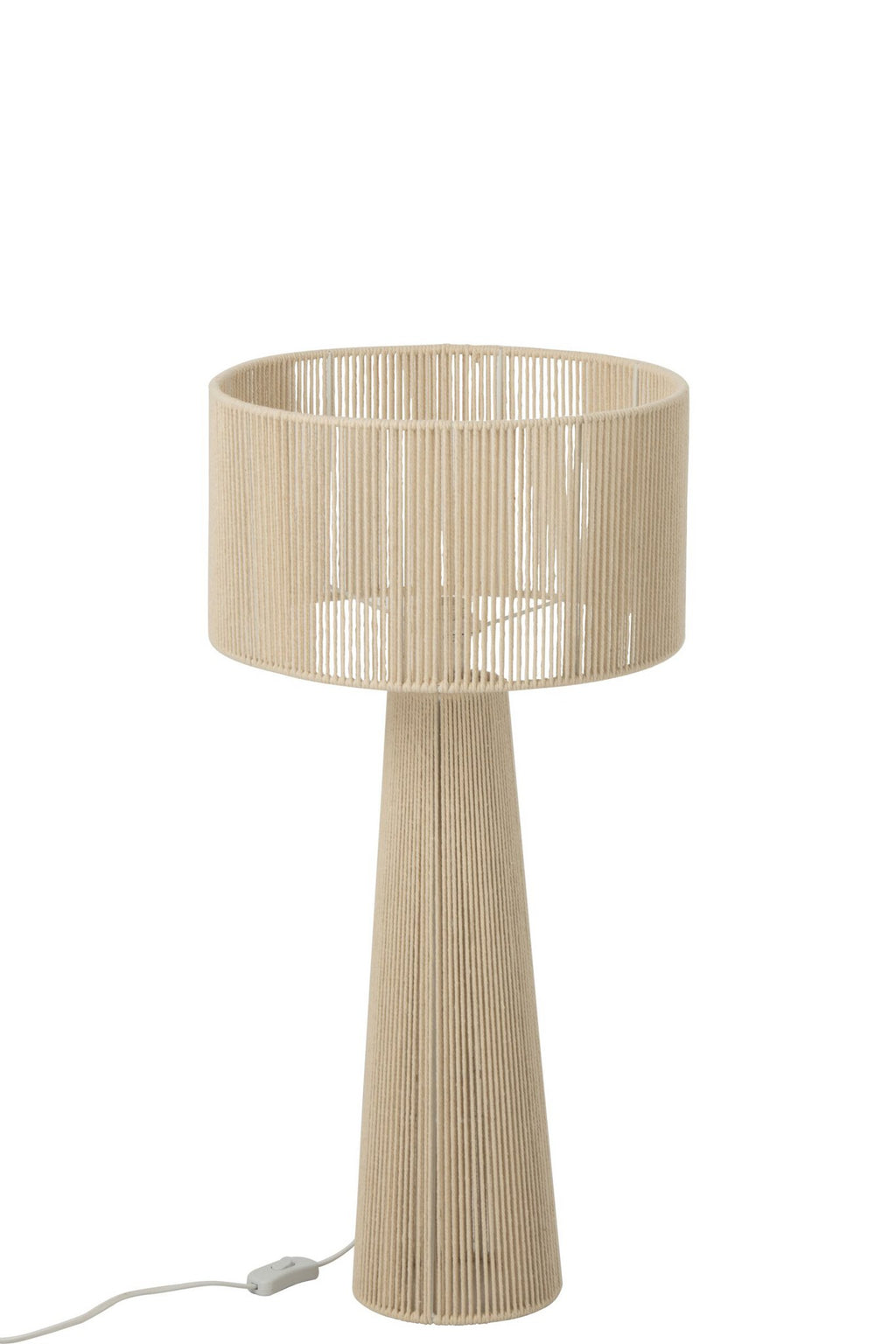 J-Line tafellamp Touw - papier - greige - medium