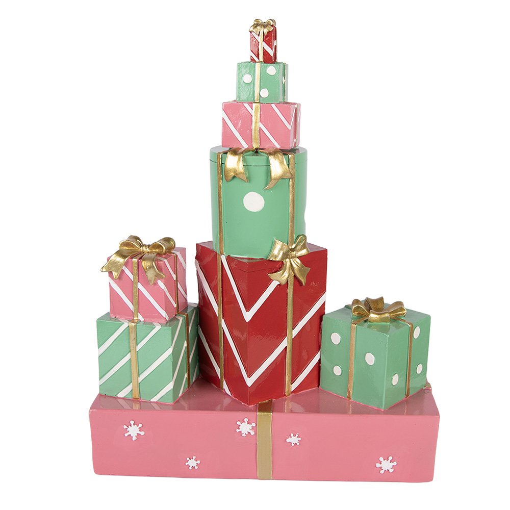 Kerstdecoratie Beeld Cadeau 27x12x36 cm Groen Kunststof