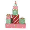 Kerstdecoratie Beeld Cadeau 27x12x36 cm Groen Kunststof