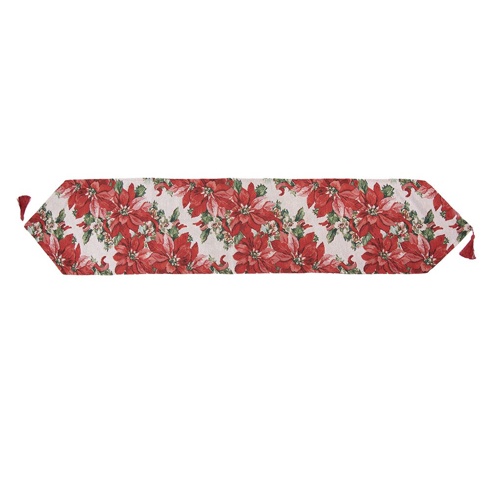 Tafelloper Kerst 33x180 cm Beige Polyester