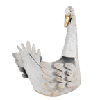 Planthouder Zwaan 44x26x43 cm Wit Metaal