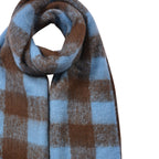 Wintersjaal Dames 39x200 cm Blauw Synthetisch