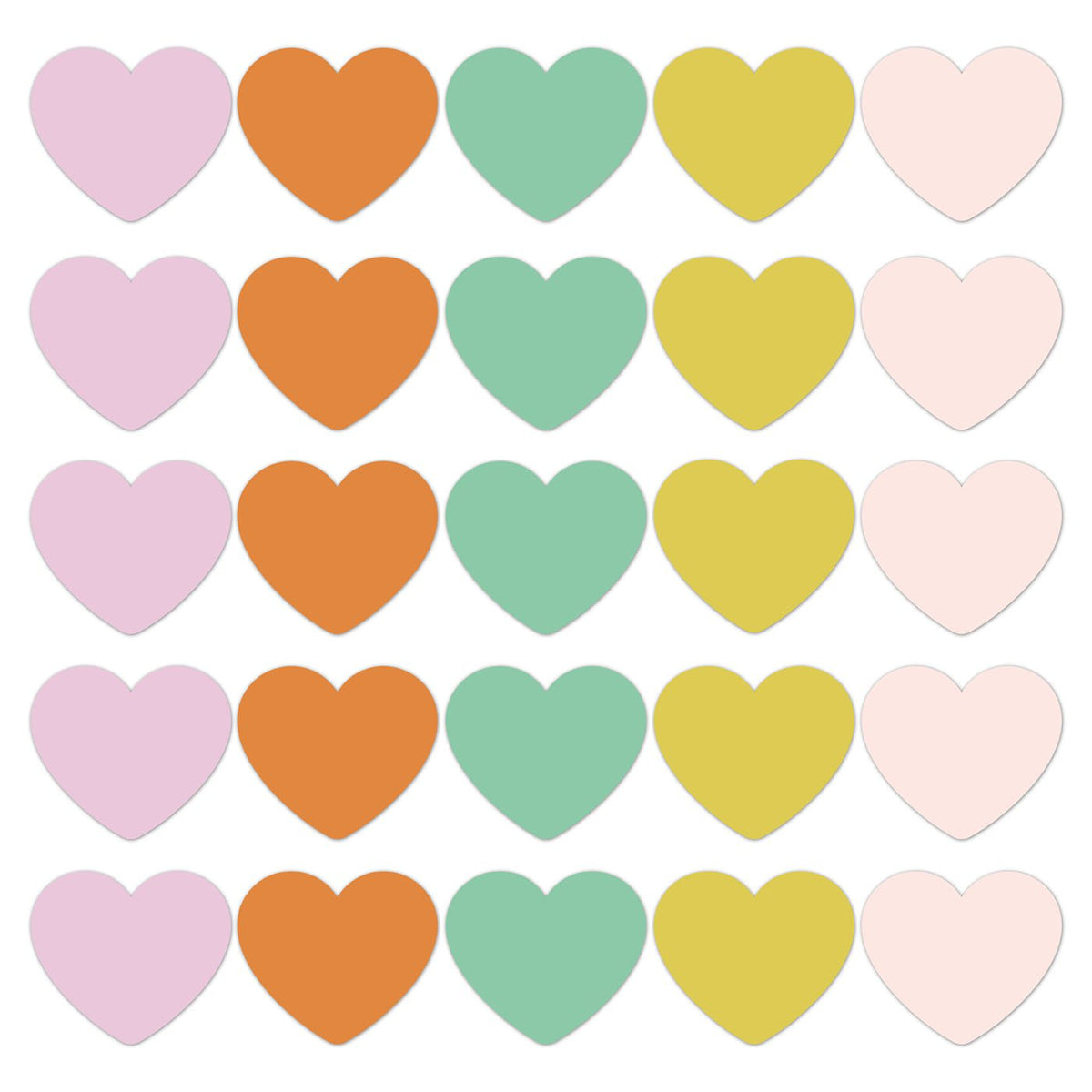 Spring '25 Hearts cadeaustickers op rol - 500 stuks