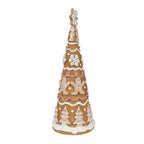 Kerstdecoratie Kerstboom Ø 14x37 cm Bruin Polyresin