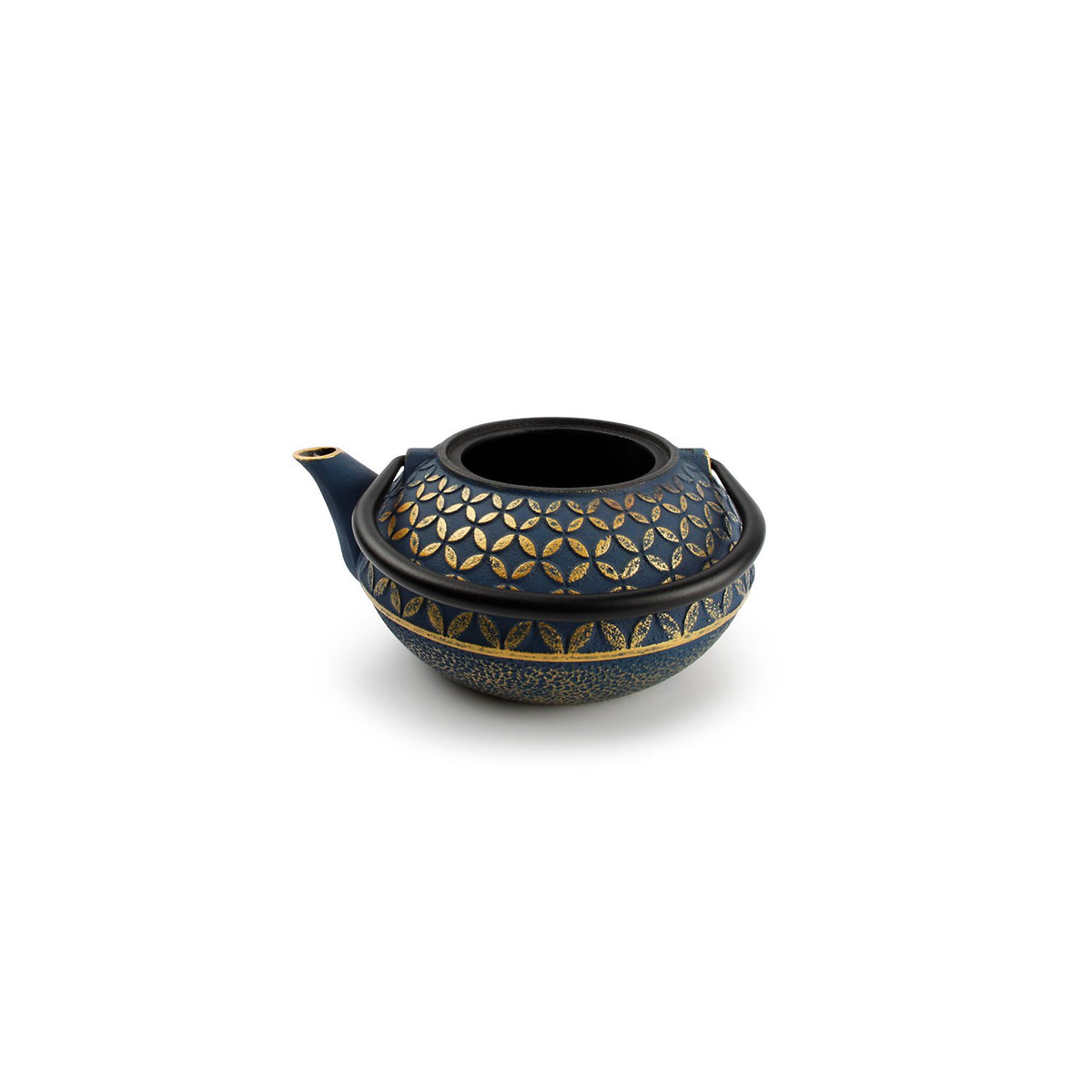 Theepot 80cl bladeren goud/blauw My Tea