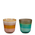 Luke pot rond oranje groen 2 assorti