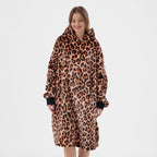 Textino Cheetah - Hoodie 70x110 cm - Dames - Tabaksbruin - Bruin