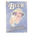 Tekstbord 20x30 cm Blauw IJzer Wandbord