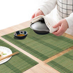 Placemats – Omkeerbare bamboe eetmatten – Set van 6, 45x30 cm
