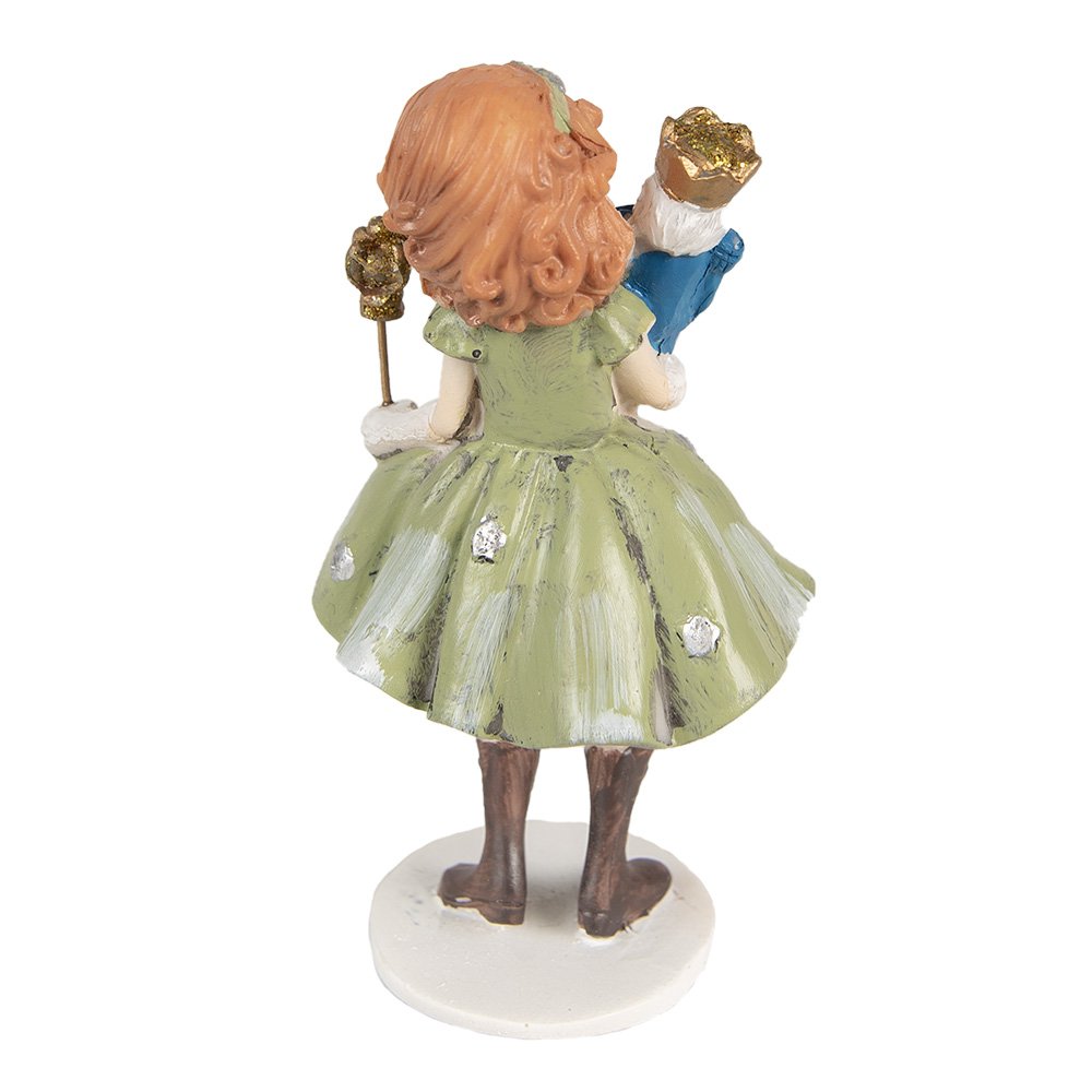 Decoratie Beeld Kind 12 cm Groen Polyresin Kerstfiguren