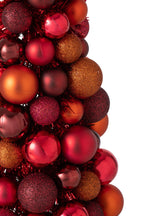 J-Line Kegel met kerstballen - PS - multikleur