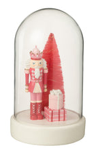 J-Line decoratie Stolp Notenkraker - wit/roze - LED