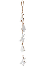 J-Line Slinger met 2 bomen en 3 rendieren - mangohout - naturel/wit