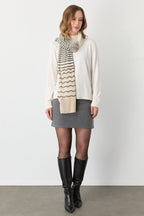 Cybele Shawl Ecru-Beige-Black