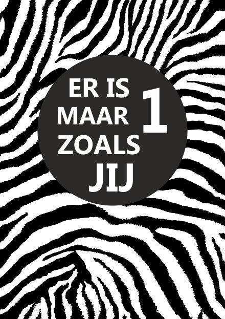 1 zoals jij - wenskaart