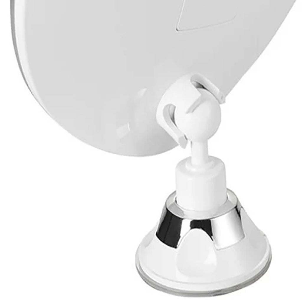 Zuignap Spiegel wit LED /Ø17cm Badkamer Spiegel