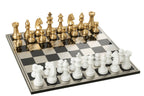 J-Line decoratie Schaakstuk - polyresin - goud/wit