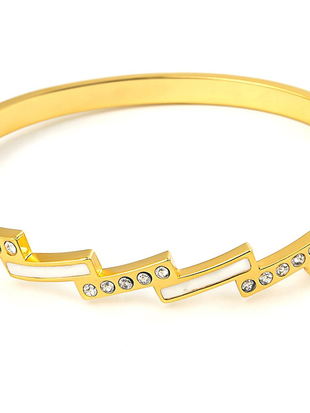 Vergulde armband met kunststenen en studs – basis van legering – afzonderlijk stuk