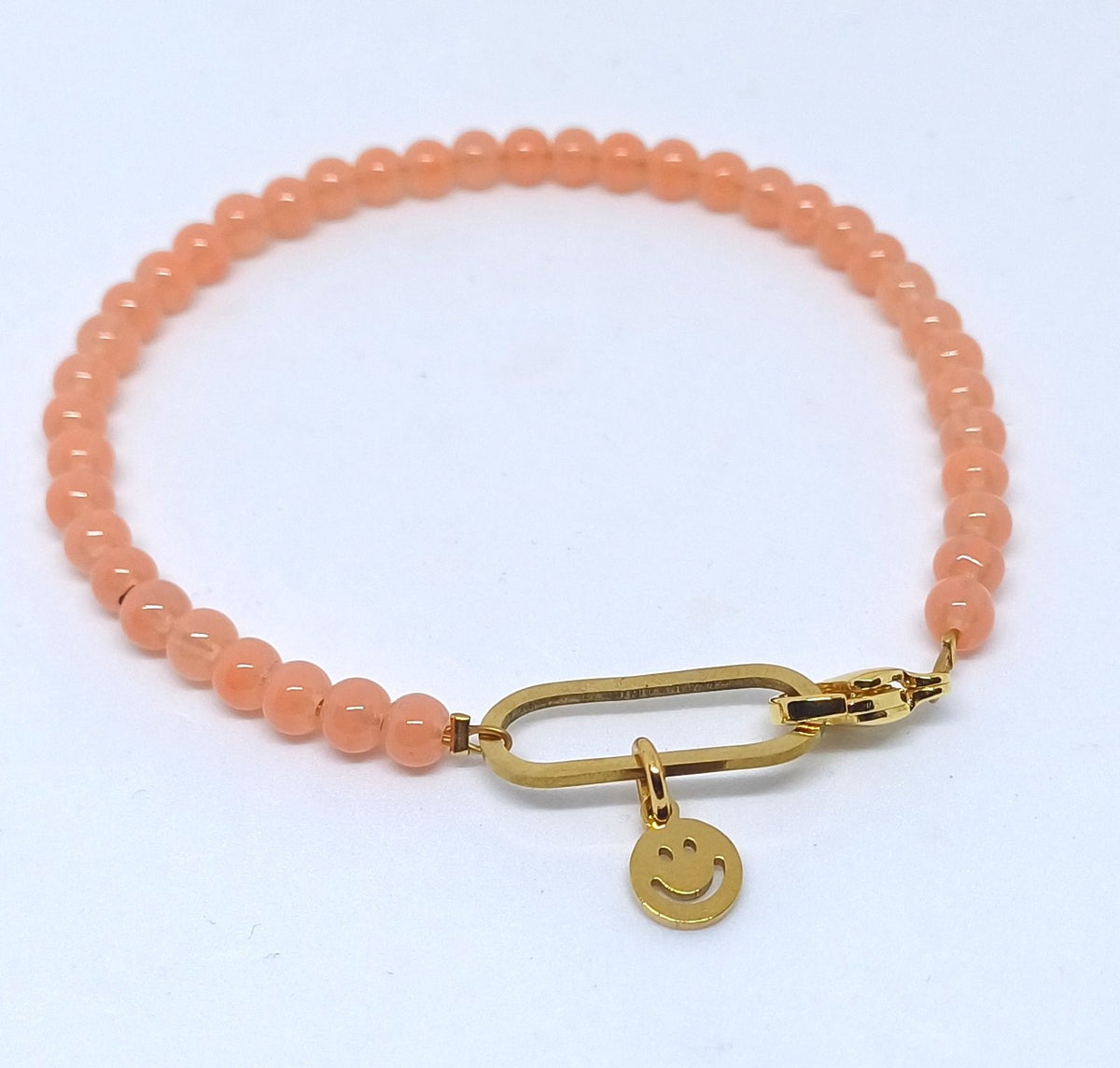 Edelsteen armbandje met ovale link sluiting