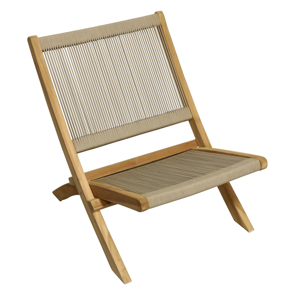 Rope opvouwbare loungestoel naturel