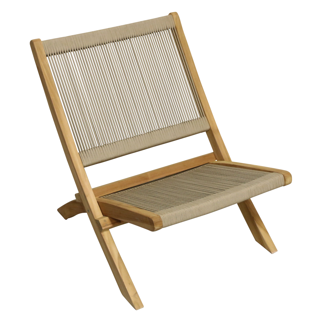 Rope opvouwbare loungestoel naturel