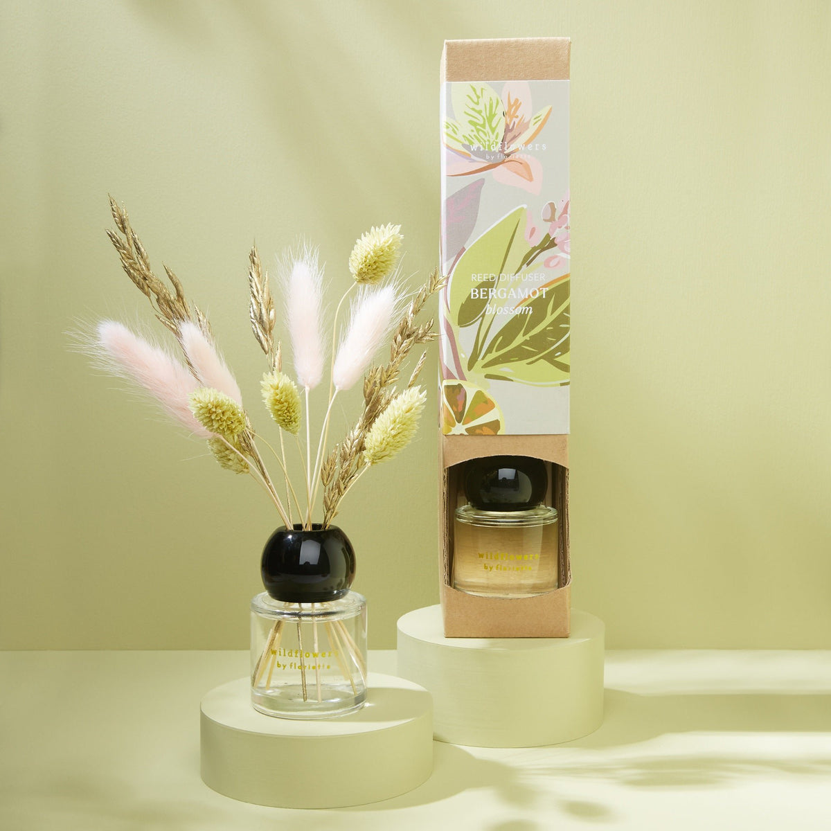 Rietverspreider met gedroogde bloemen 50ML - Bergamotbloesem