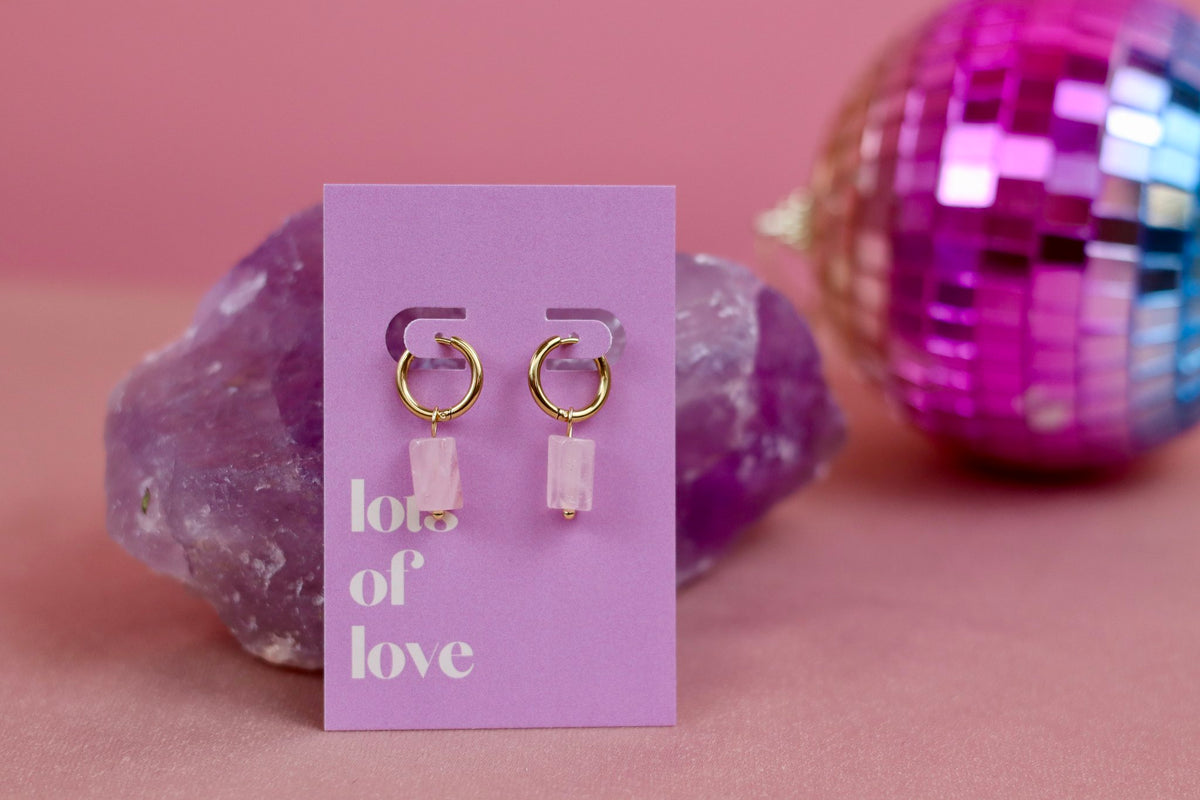Oorbellen Message - lots of love