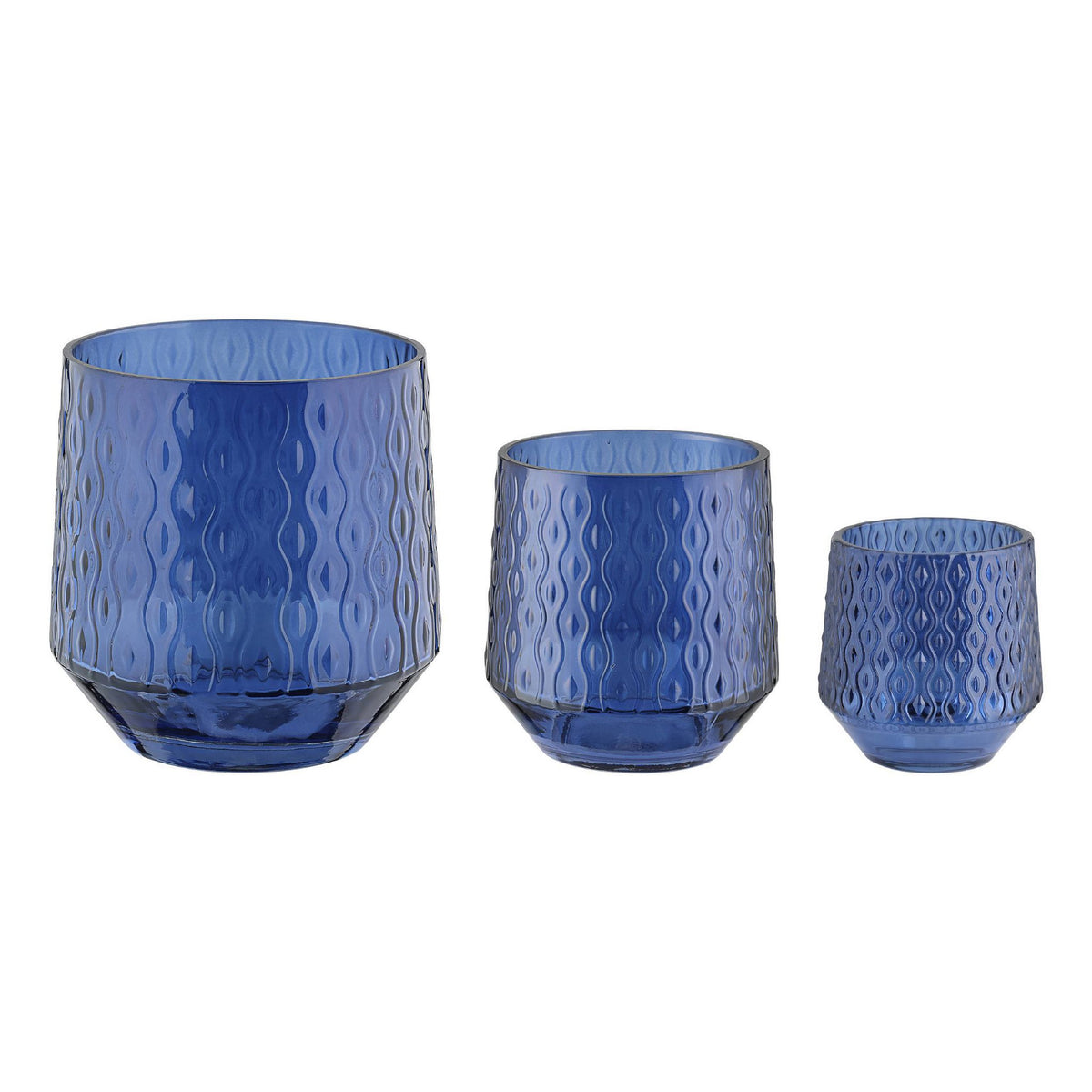 Windlicht Bezamby Blauw 14x14cm