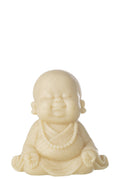 J-Line decoratie Monnik Zen - polyresin - geel - S