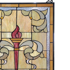 Glaspaneel Tiffany 50x78 cm Groen Glas Glaskunst