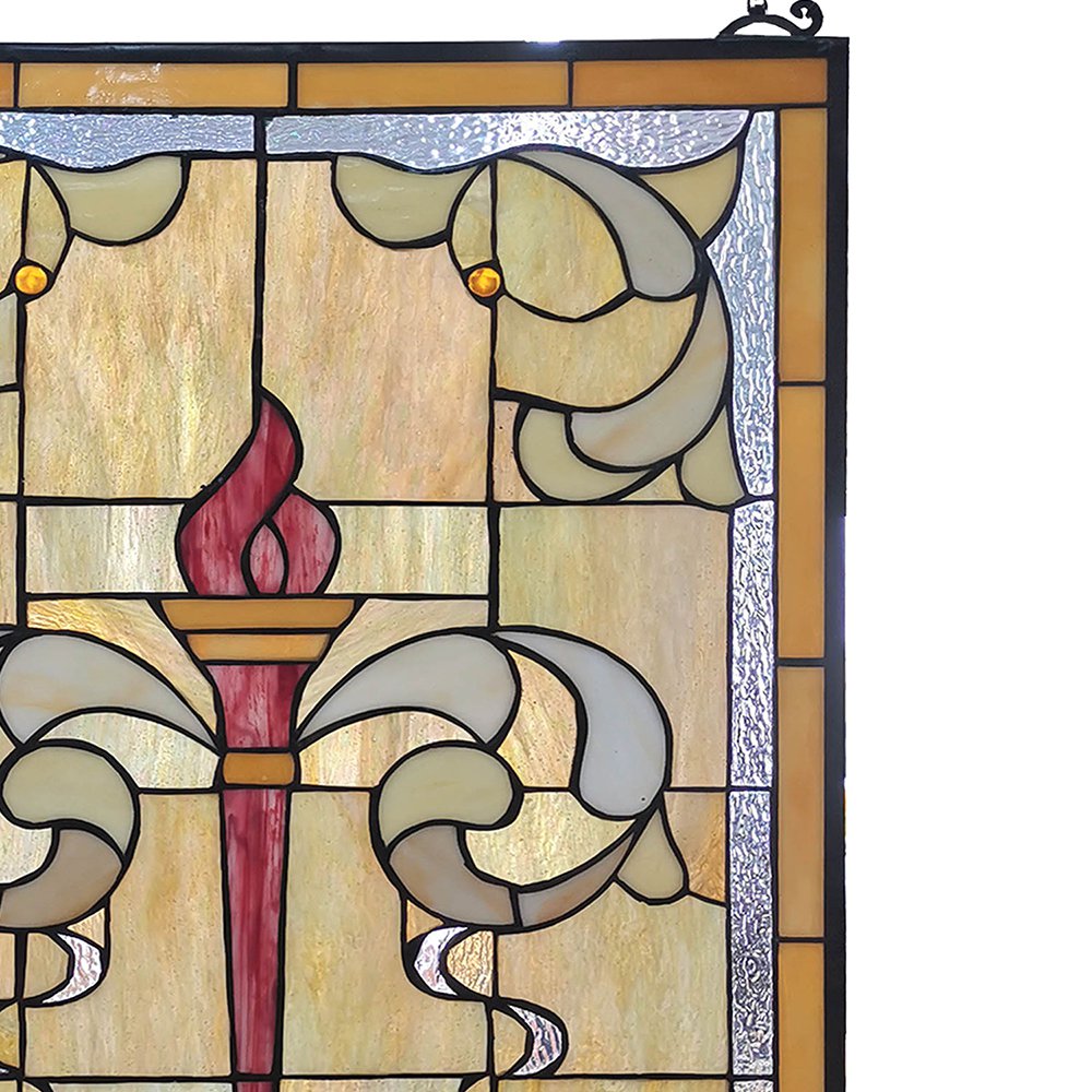 Glaspaneel Tiffany 50x78 cm Groen Glas Glaskunst