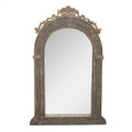 Spiegel 73x7x115 cm Grijs Beige Glas Wandspiegel