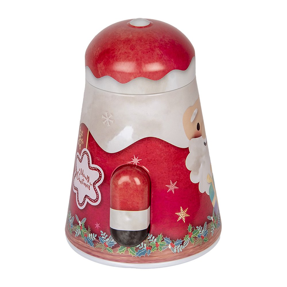 Bewaarblik 12x10x15 cm Rood Metaal