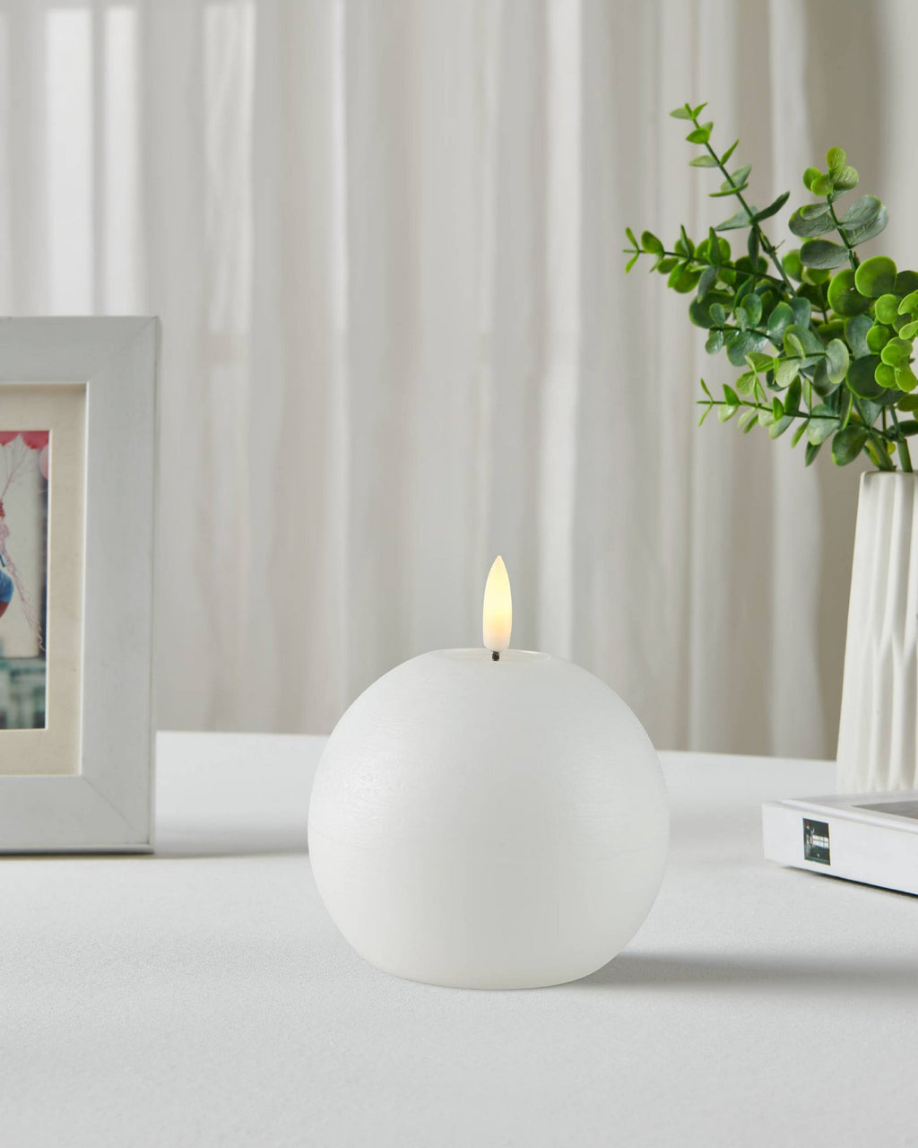 LED Kaars Leskino Wit 10x10cm