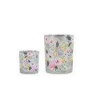 Theelichthouder wilde bloemen roos small 8cm