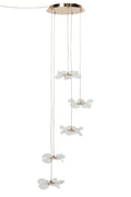 J-Line plafondlamp bloem - acryl - goud - large