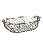 Opbergmand Set van 3 38x22x10 cm Bruin IJzer Mand
